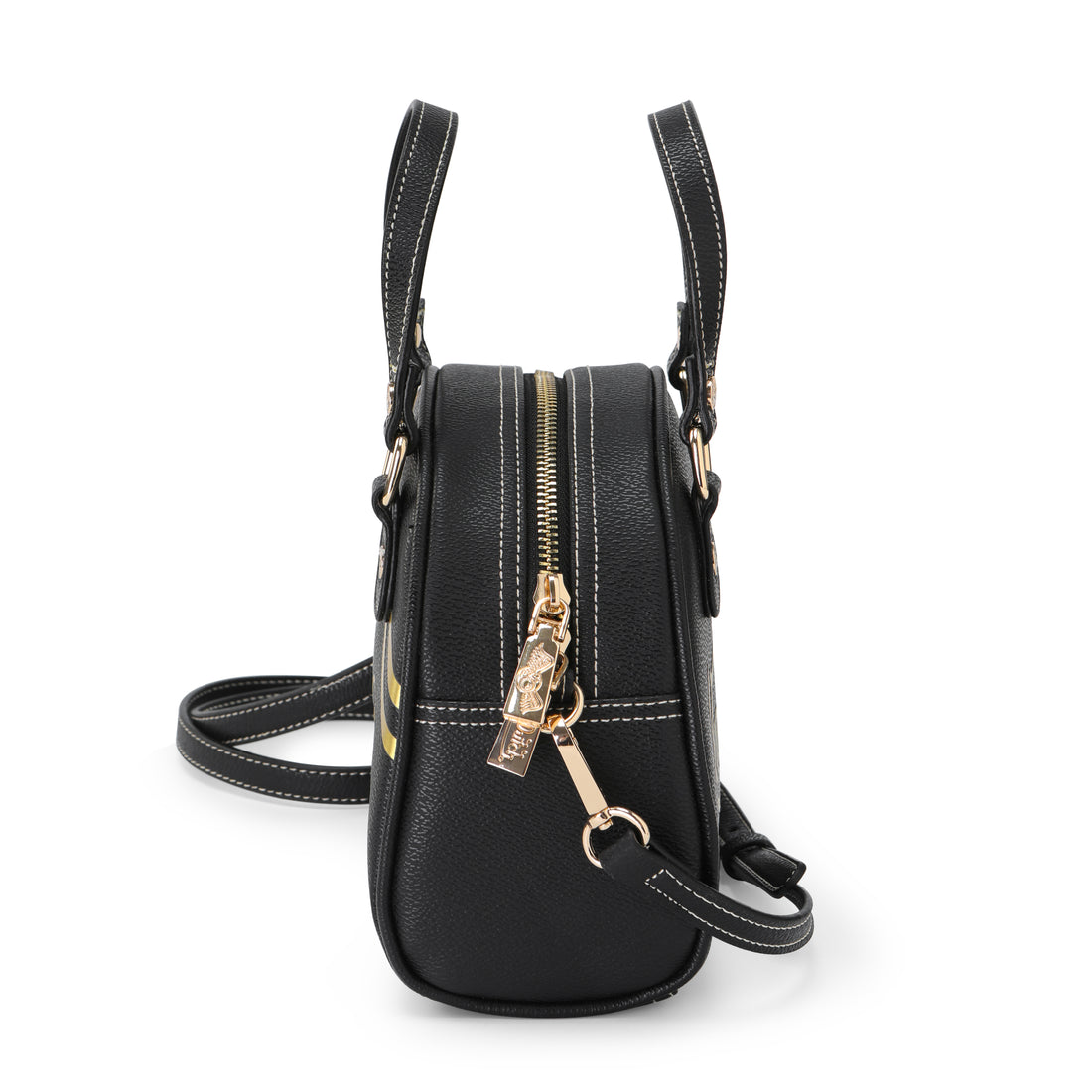 Racing Stripe Black & Gold Bowling Bag