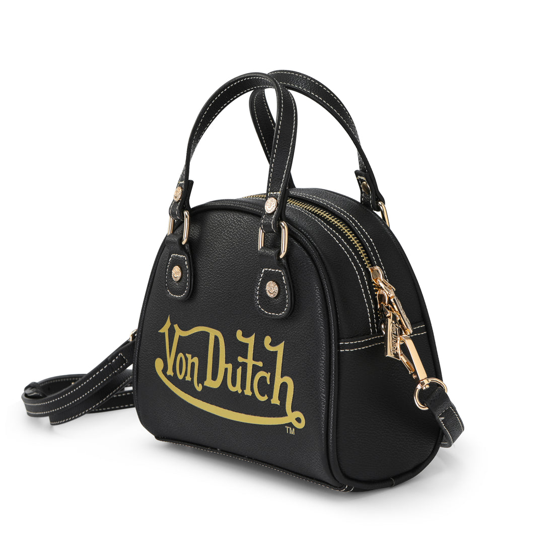Racing Stripe Black & Gold Bowling Bag