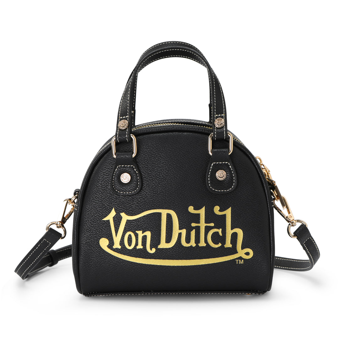 Racing Stripe Black & Gold Bowling Bag