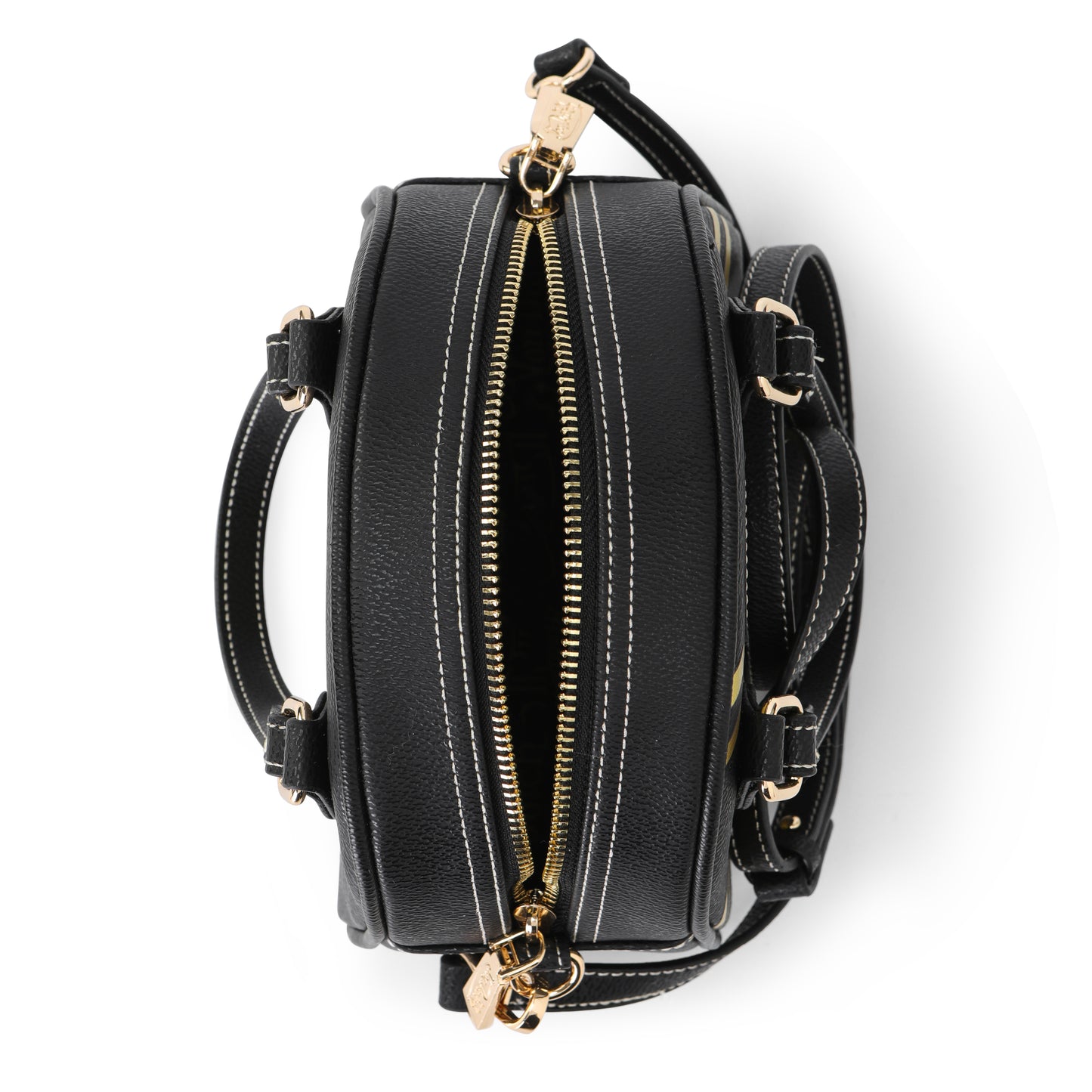 Von Dutch Racing Stripe Black & Gold Bowling Bag