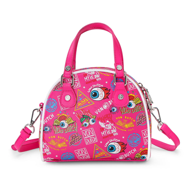 Von Dutch Hot‑Pink Jax Bowling Bag
