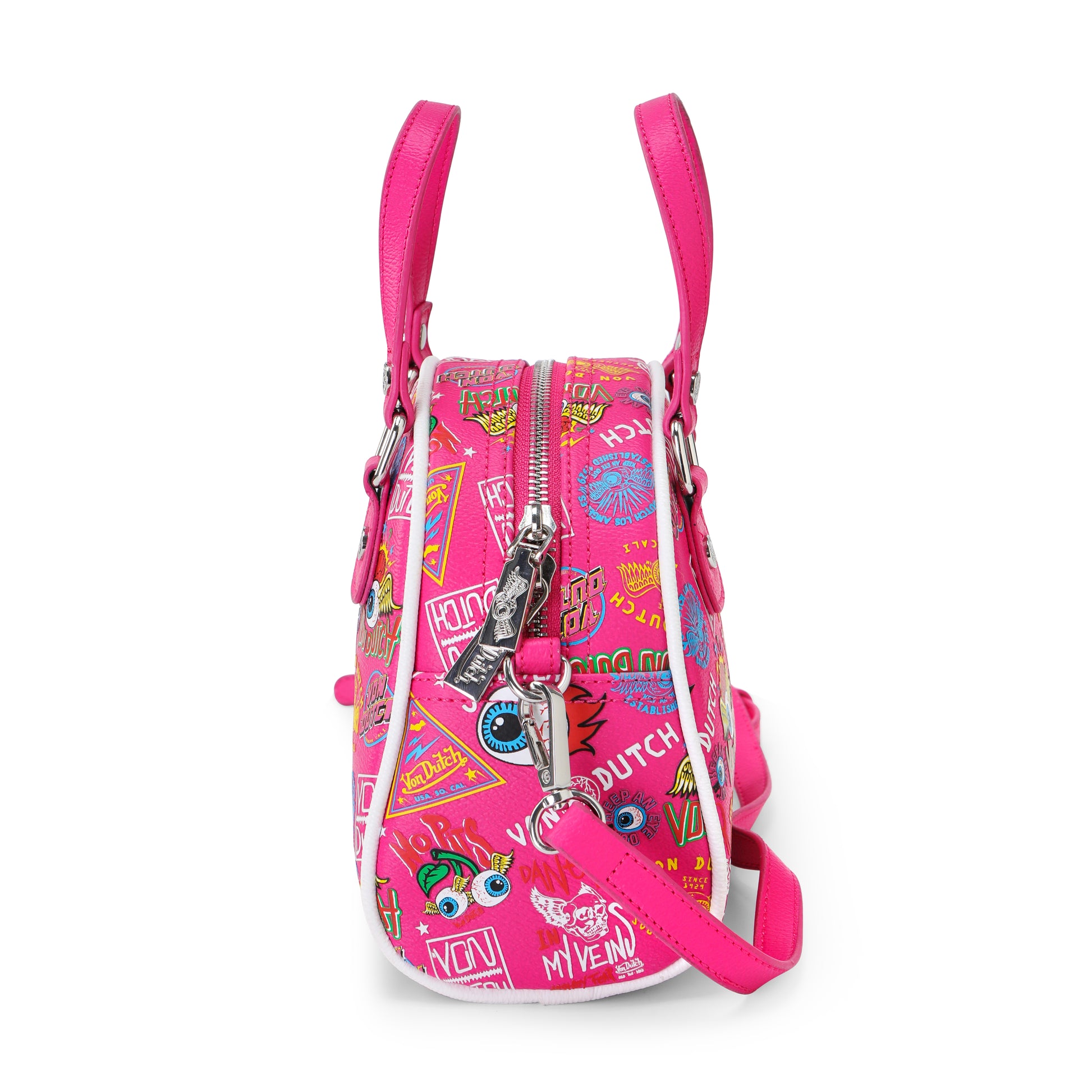 Von Dutch  Hot‑Pink Jax Bowling Bag