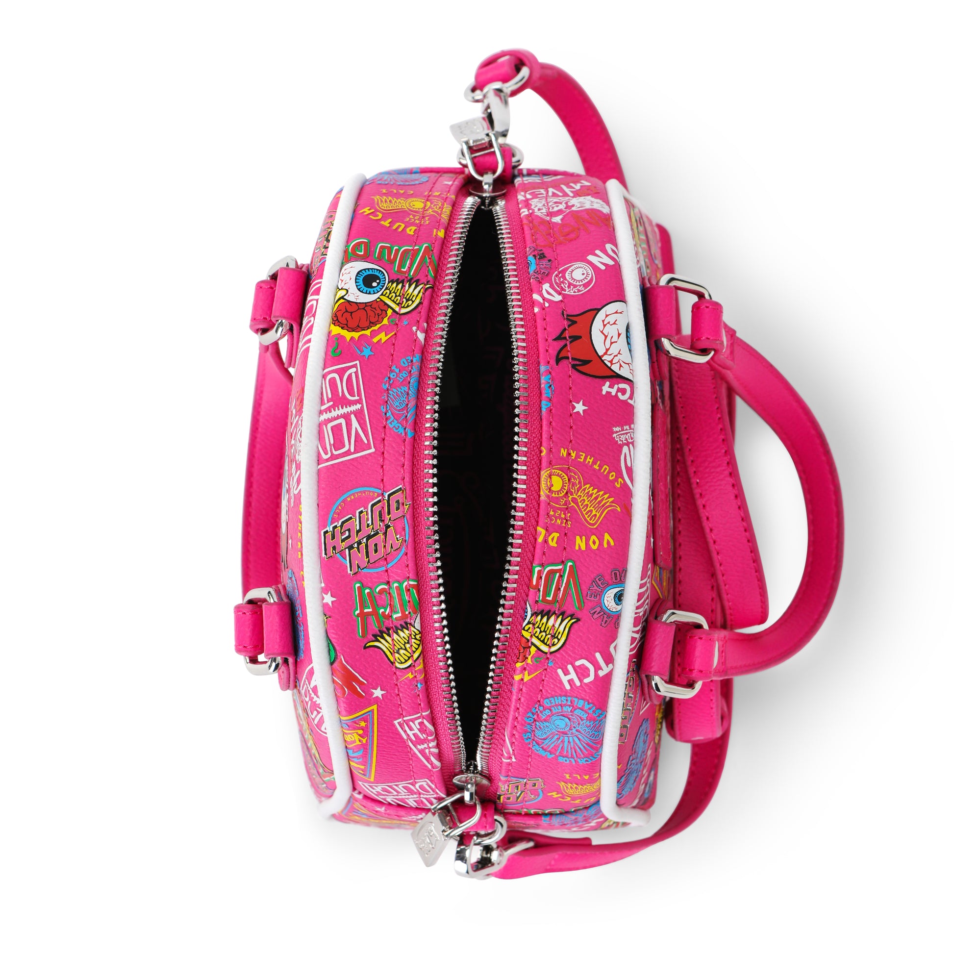 Von Dutch  Hot‑Pink Jax Bowling Bag