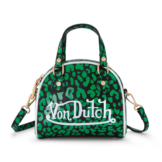 Von Dutch Lime Cheetah Bowling Bag