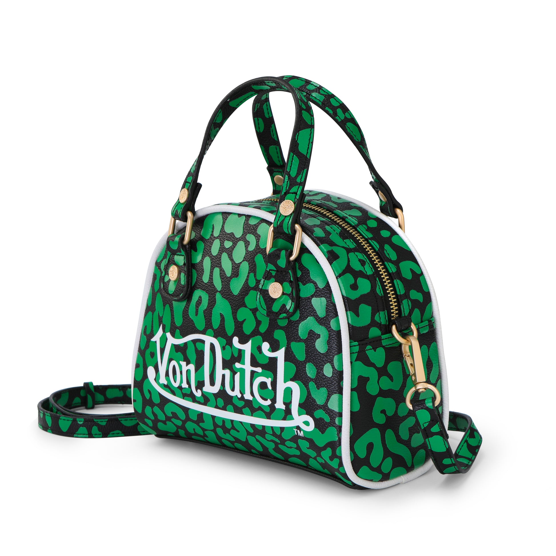 Von Dutch Lime Cheetah Bowling Bag