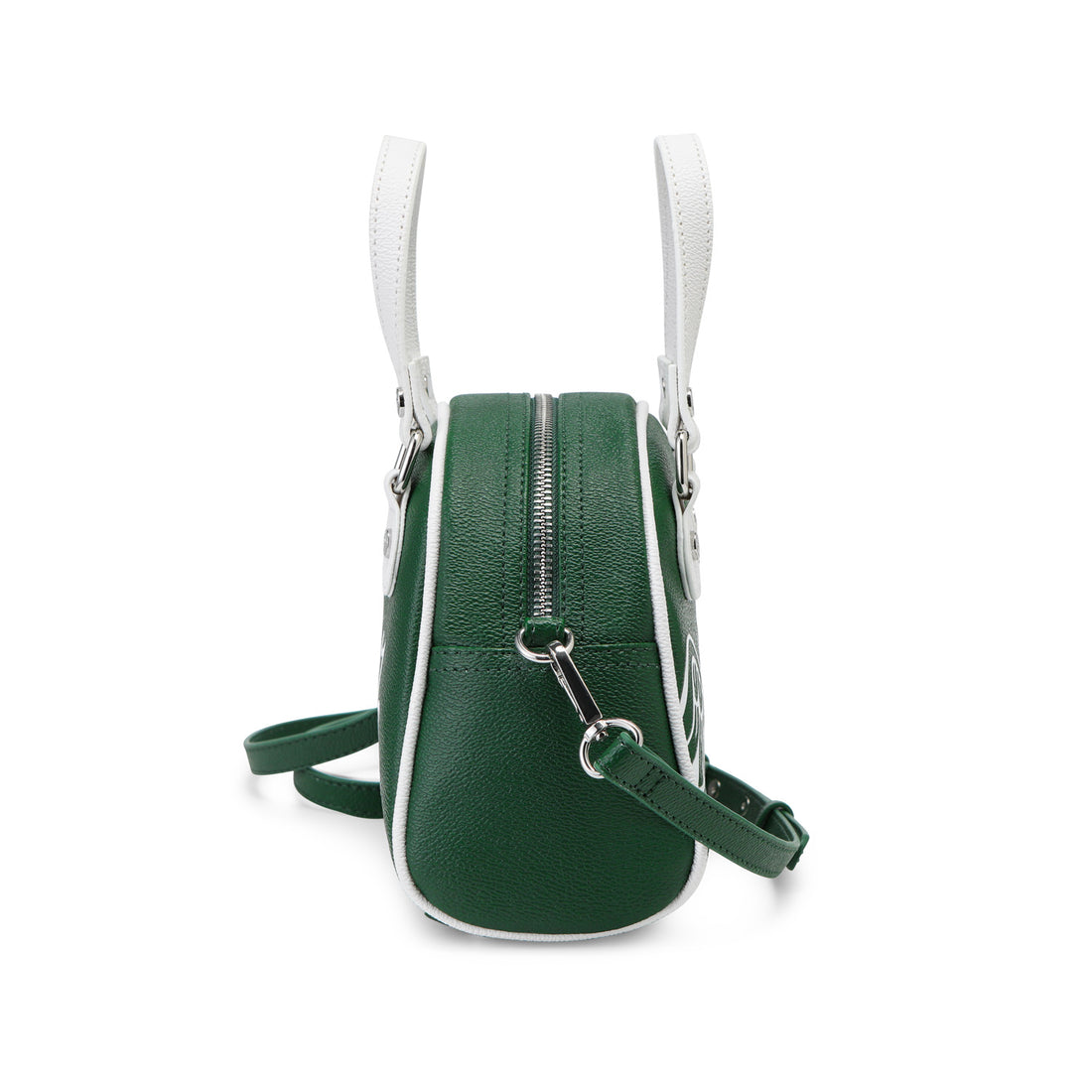 Forest Green & White Two-Tone Bowling Bag