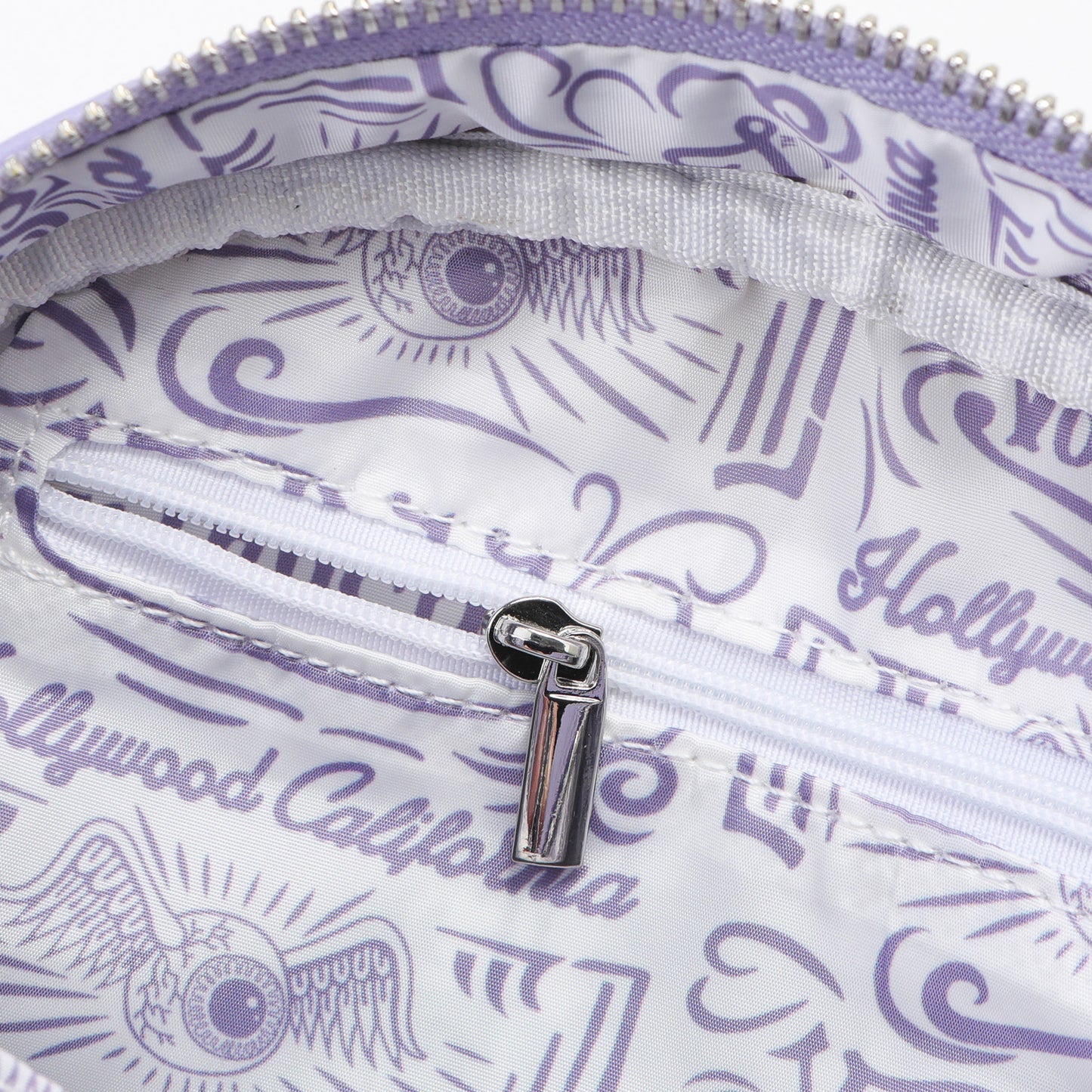 Purple & White Cow Print Vegan Pony Hair Bowling Bag
