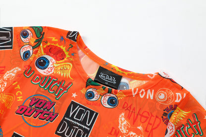 MESH COVER UP DRESS - ORANGE JAX
