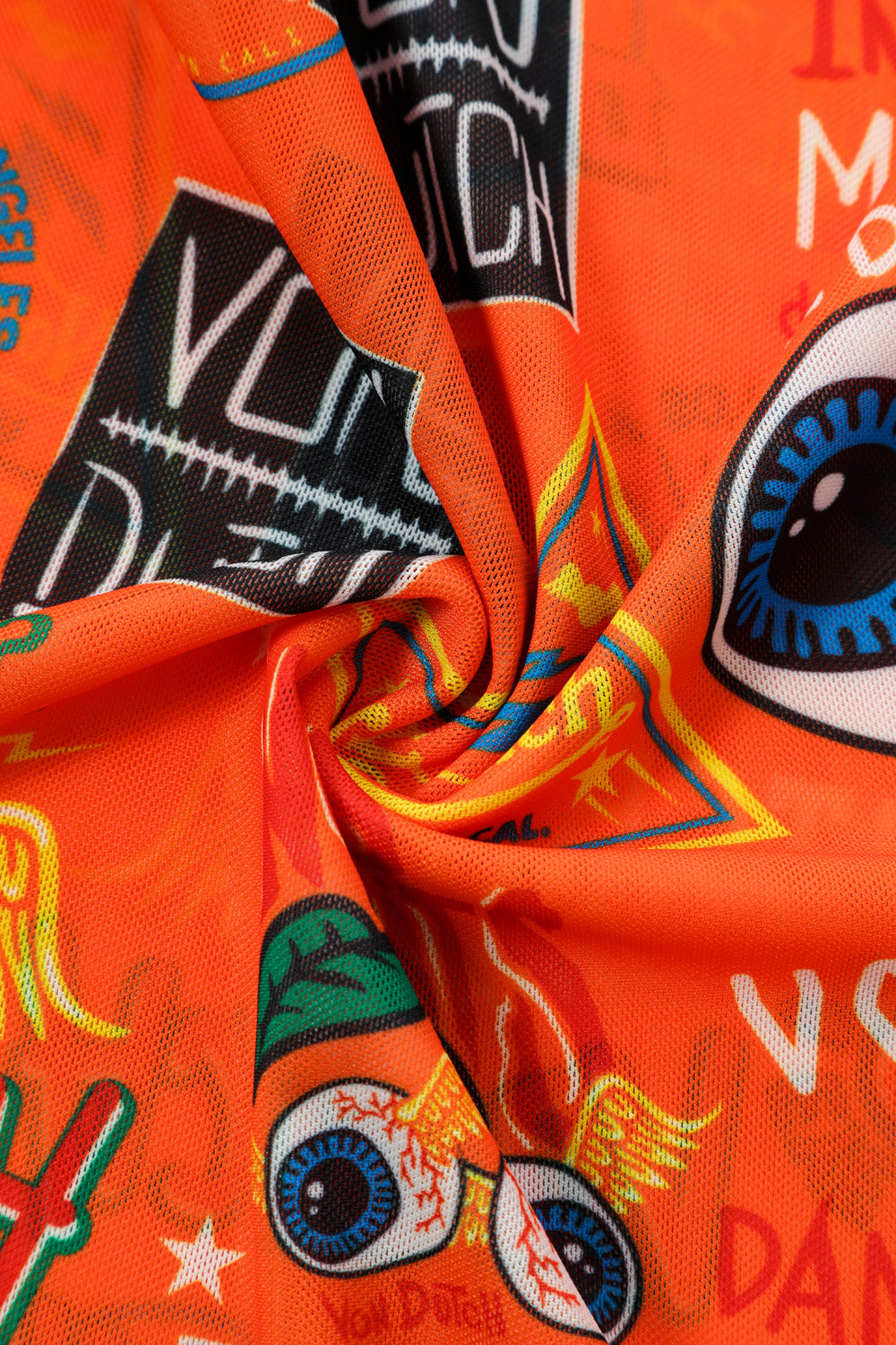 Von Dutch MESH Cover UP Dress - Orange JAX S