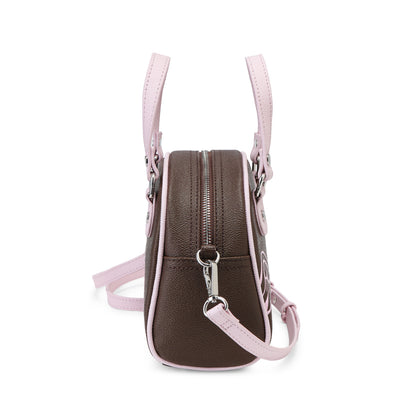 Brown & Pink Two-Tone Bowling Bag