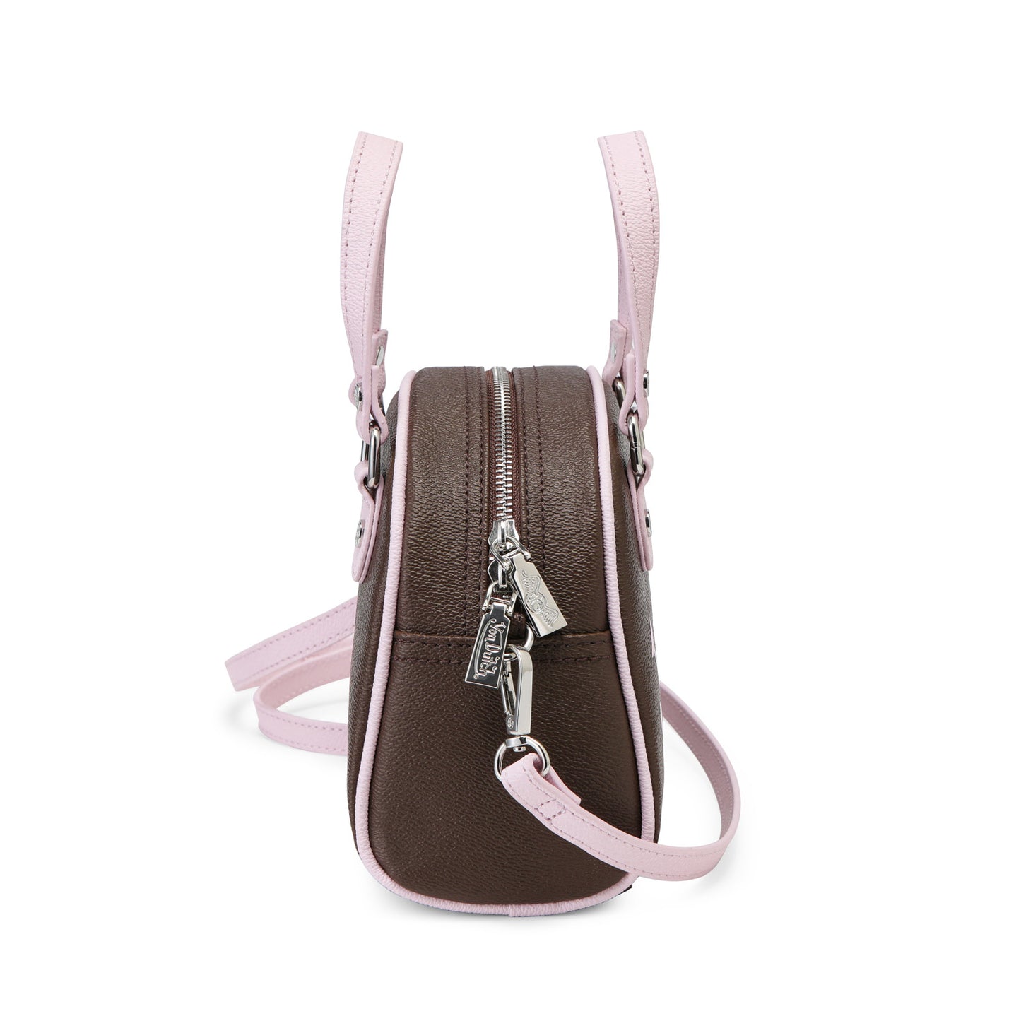 Brown & Pink Two-Tone Bowling Bag