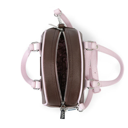 Brown & Pink Two-Tone Bowling Bag
