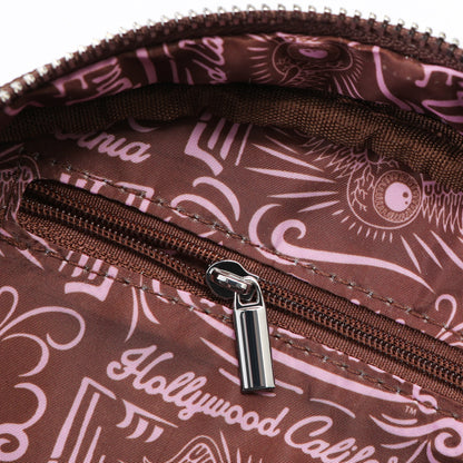 Brown & Pink Two-Tone Bowling Bag