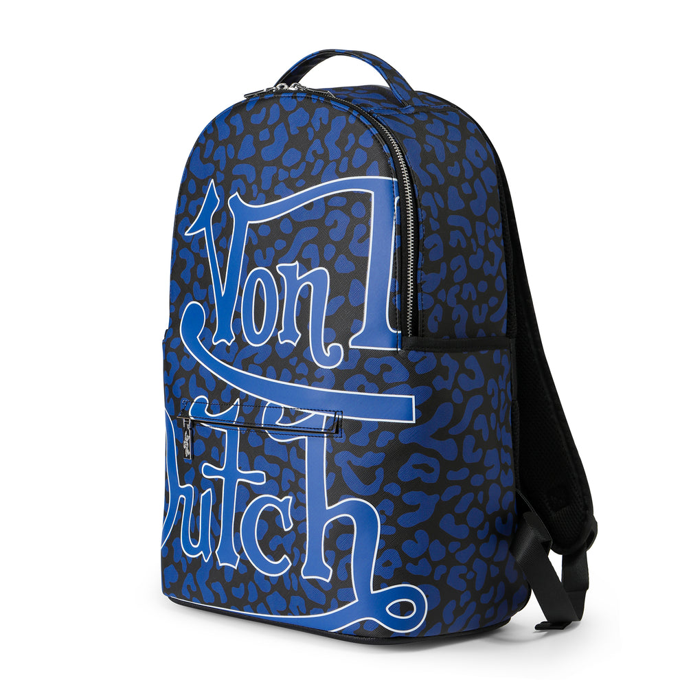Medium Sized Blue Cheetah Backpack | Von Dutch