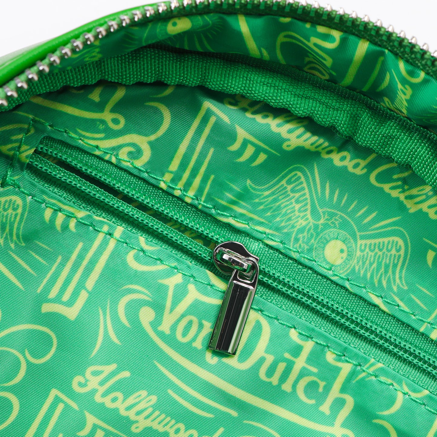 Green & White Cow Print Vegan Pony Hair Bowling Bag