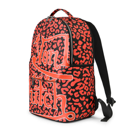 Medium Sized Orange Cheetah Backpack