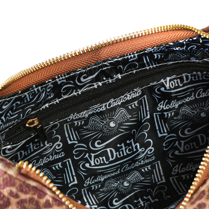 Von Dutch Leopard Shoulder Bag