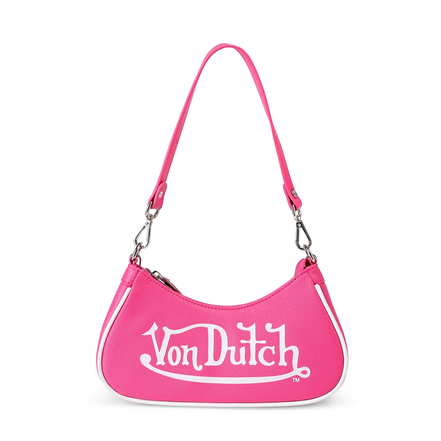 Von Dutch Classic Hot Pink & White Shoulder Bag