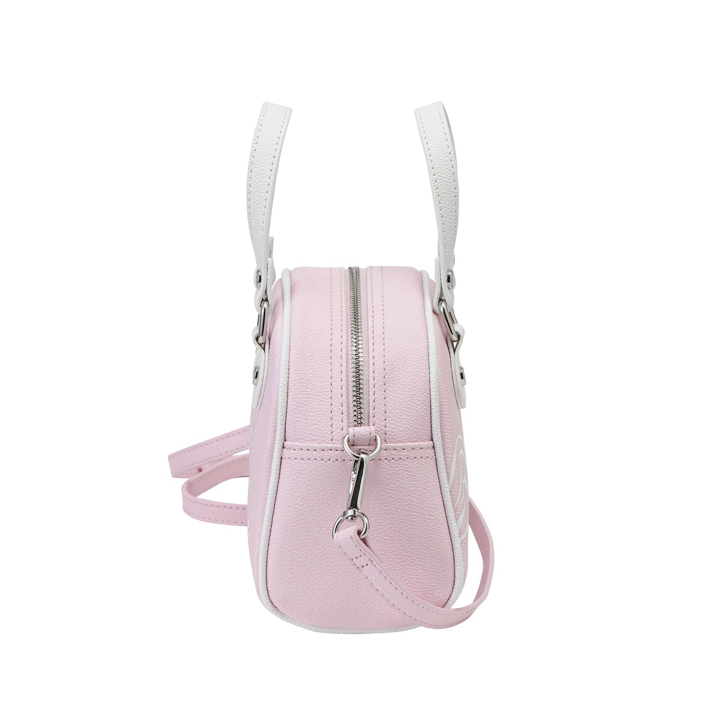 Light Pink & White Two-Tone Bowling Bag