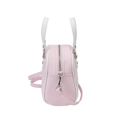 Light Pink & White Two-Tone Bowling Bag