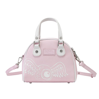Light Pink & White Two-Tone Bowling Bag