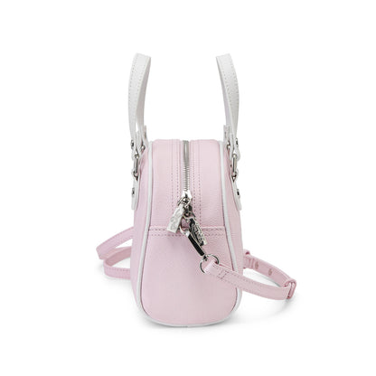 Light Pink & White Two-Tone Bowling Bag