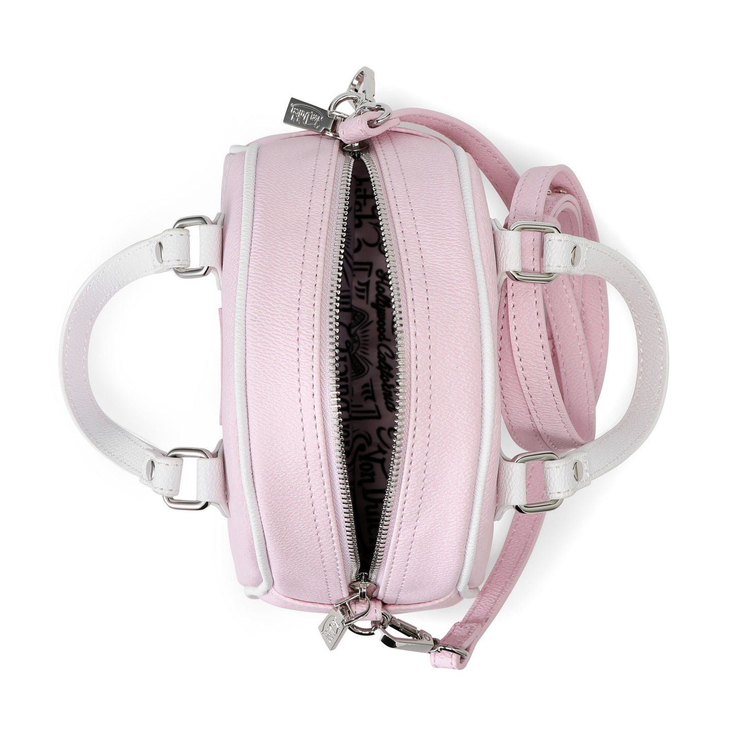Light Pink & White Two-Tone Bowling Bag