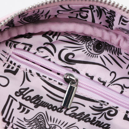 Light Pink & White Two-Tone Bowling Bag