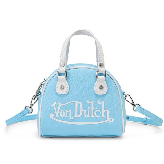 Light Blue & White Two-Tone Bowling Bag