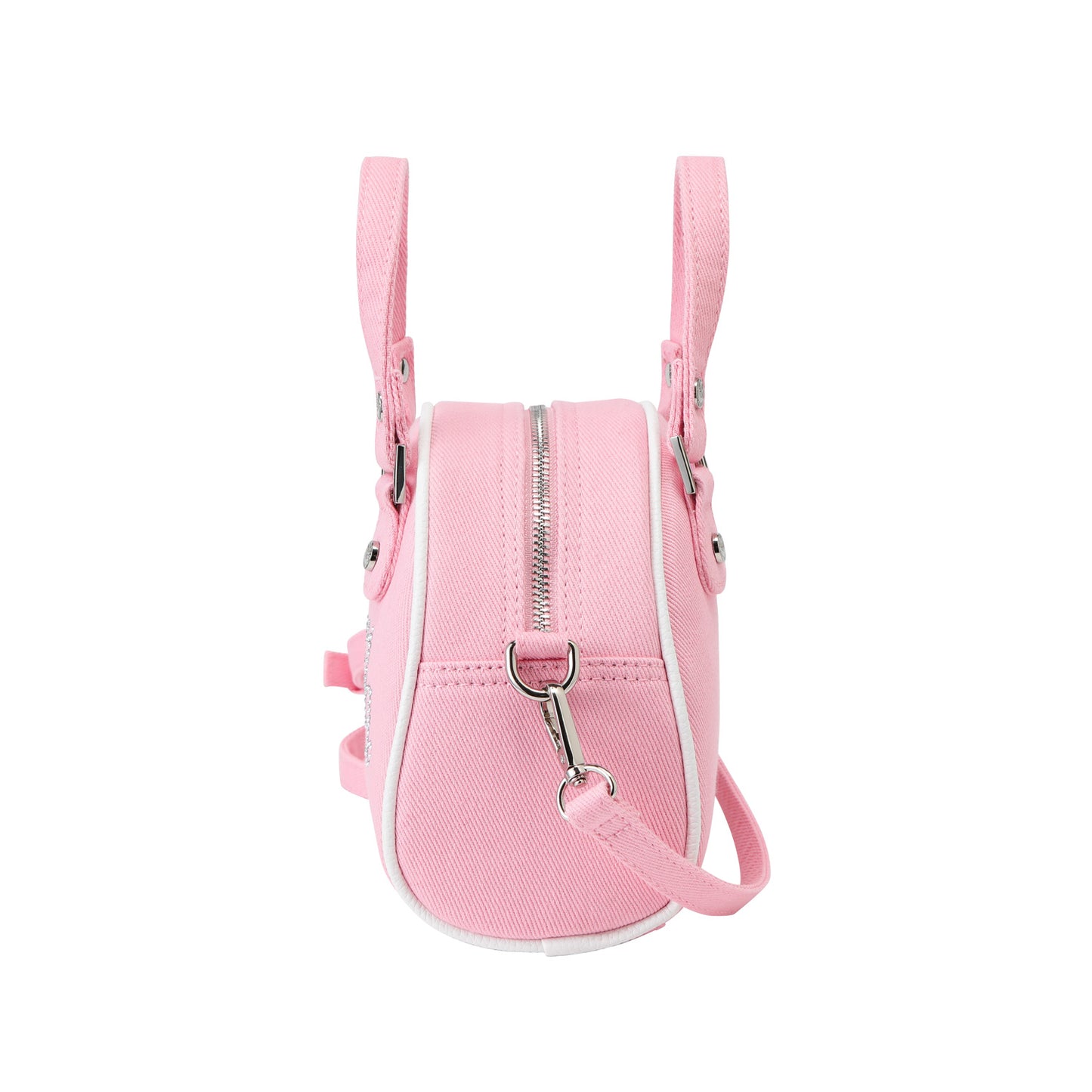 Rhinestone Bowling Bag - Pink Denim