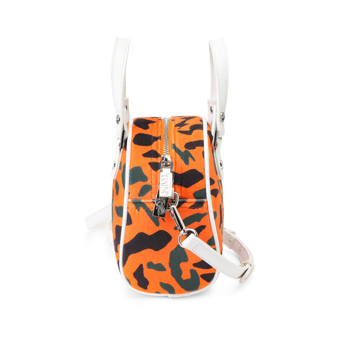 Velour Rhinestone Bowling Bag - Orange Camo