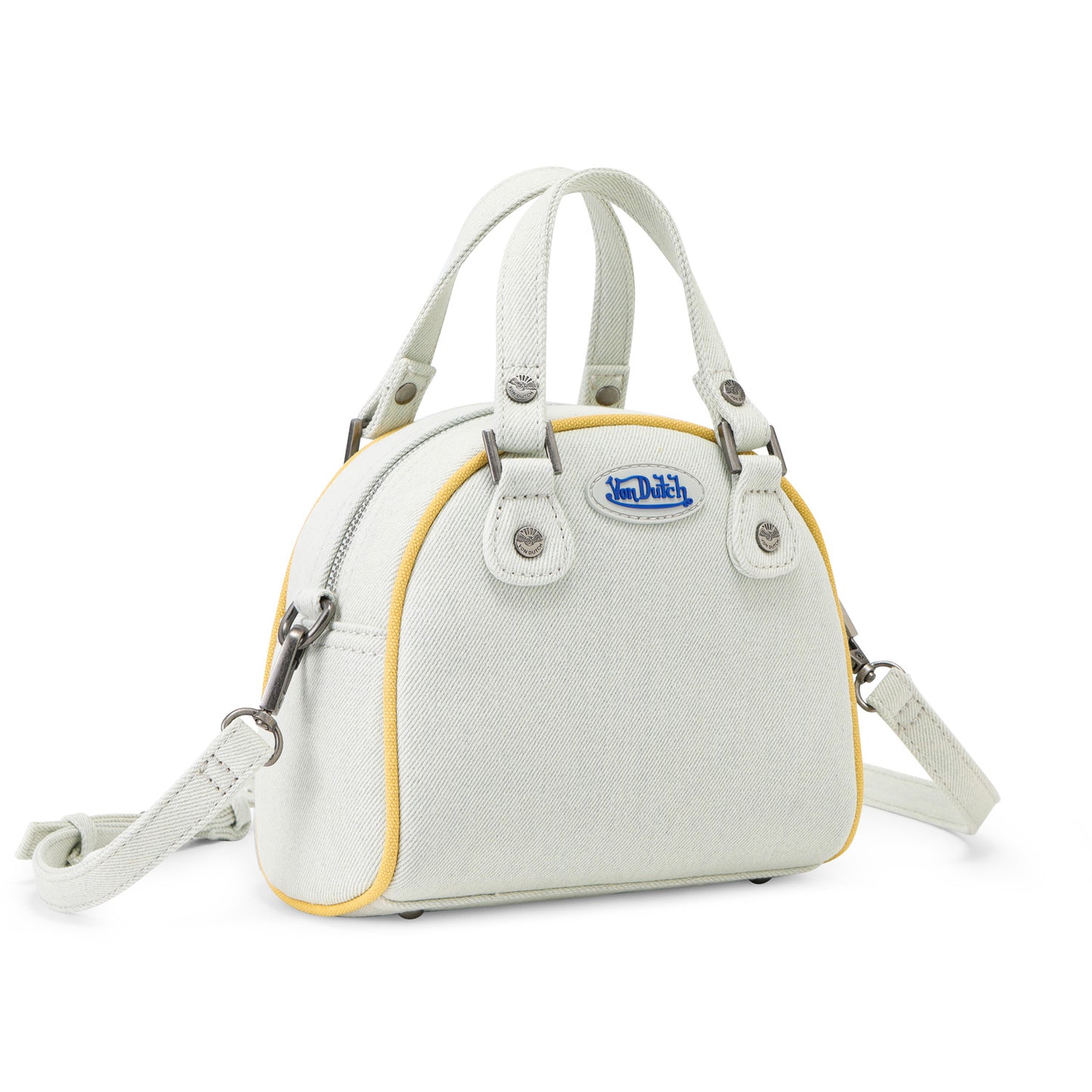 Rhinestone Bowling Bag - Light Denim