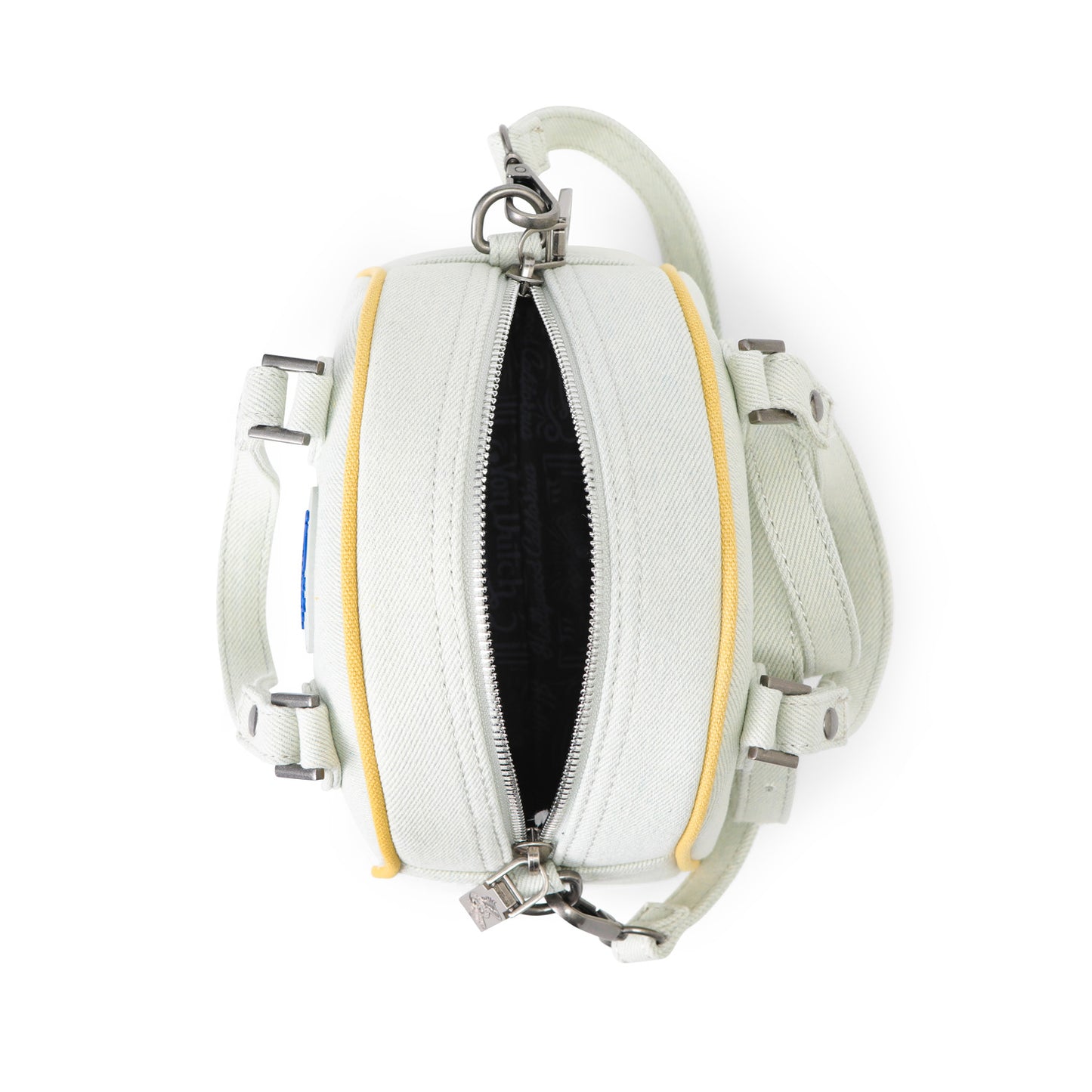 Rhinestone Bowling Bag - Light Denim