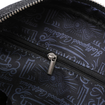 Rhinestone Bowling Bag - Black Denim