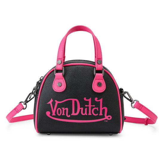 Black & Hot Pink Two-Tone Bowling Bag