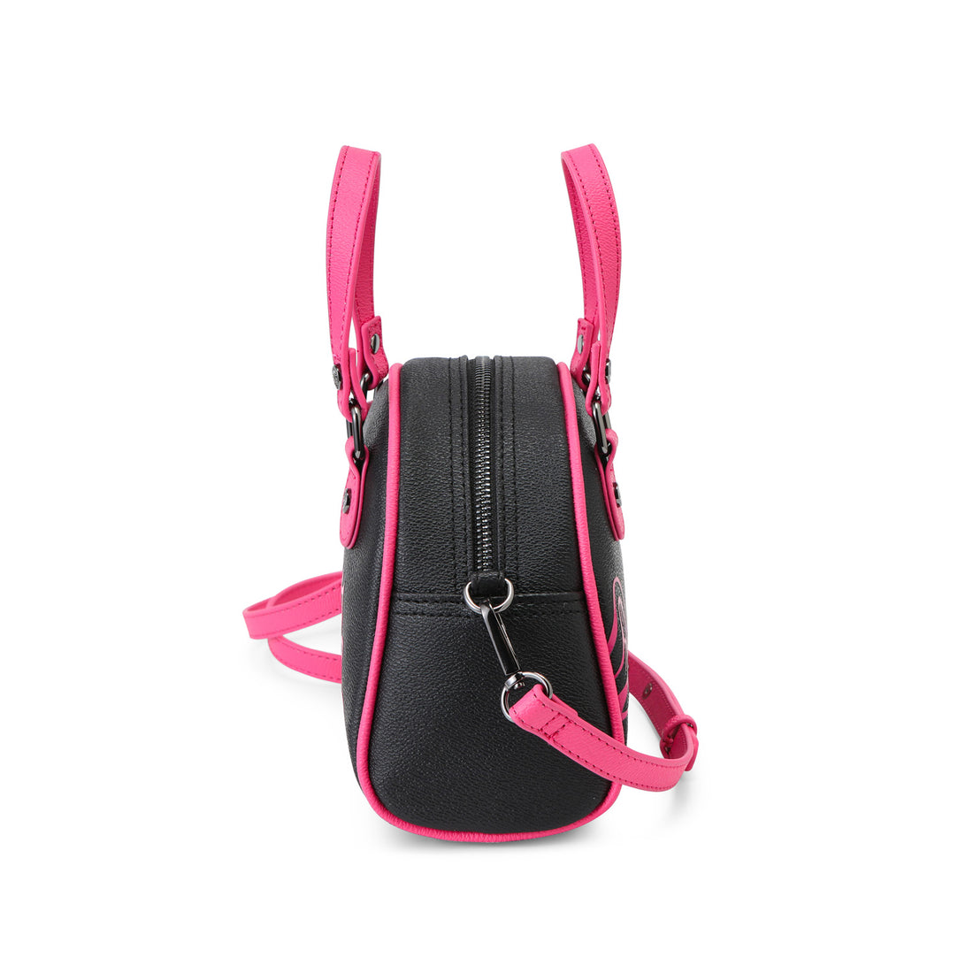 Black & Hot Pink Two-Tone Bowling Bag