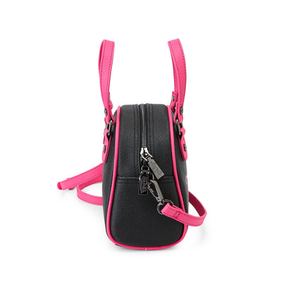 Black & Hot Pink Two-Tone Bowling Bag
