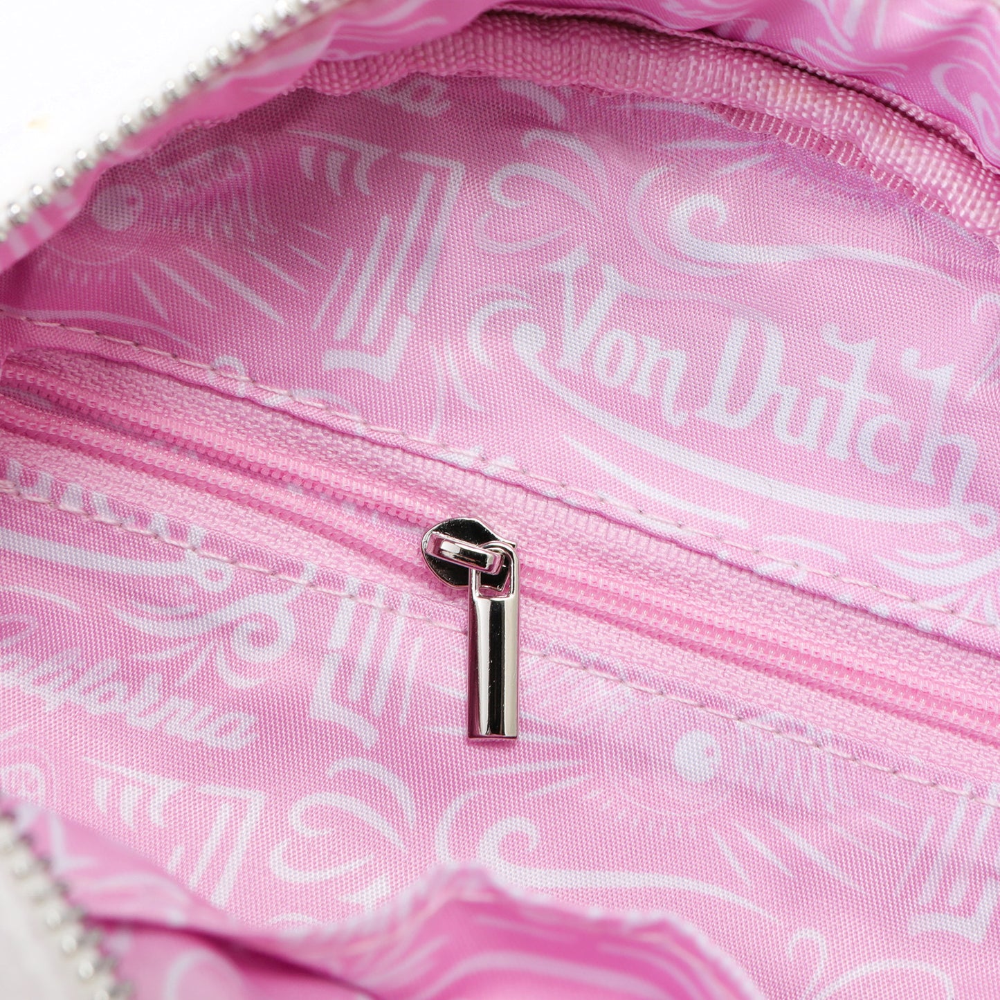 Rhinestone Bowling Bag - White Denim