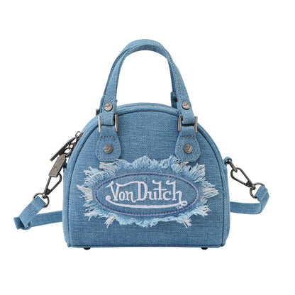 Denim Patch Bowling Bag - Light Denim
