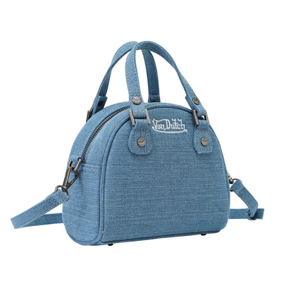 Denim Patch Bowling Bag - Light Denim
