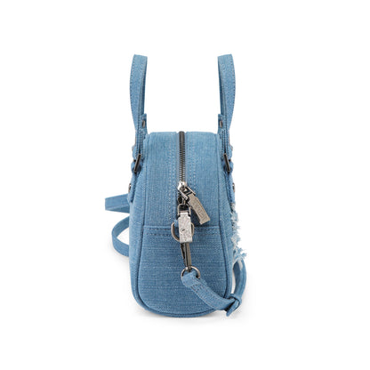 Denim Patch Bowling Bag - Light Denim