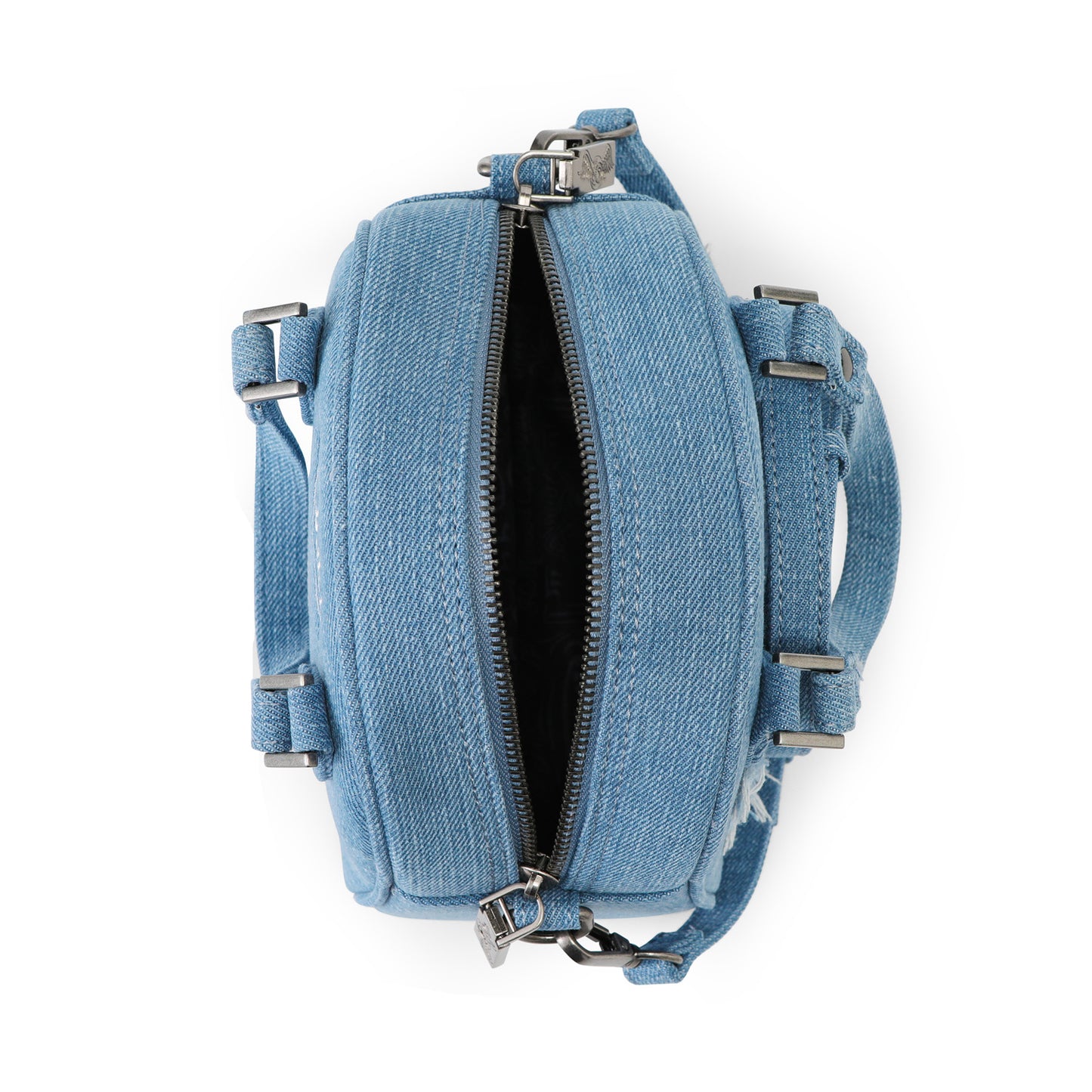 Denim Patch Bowling Bag - Light Denim