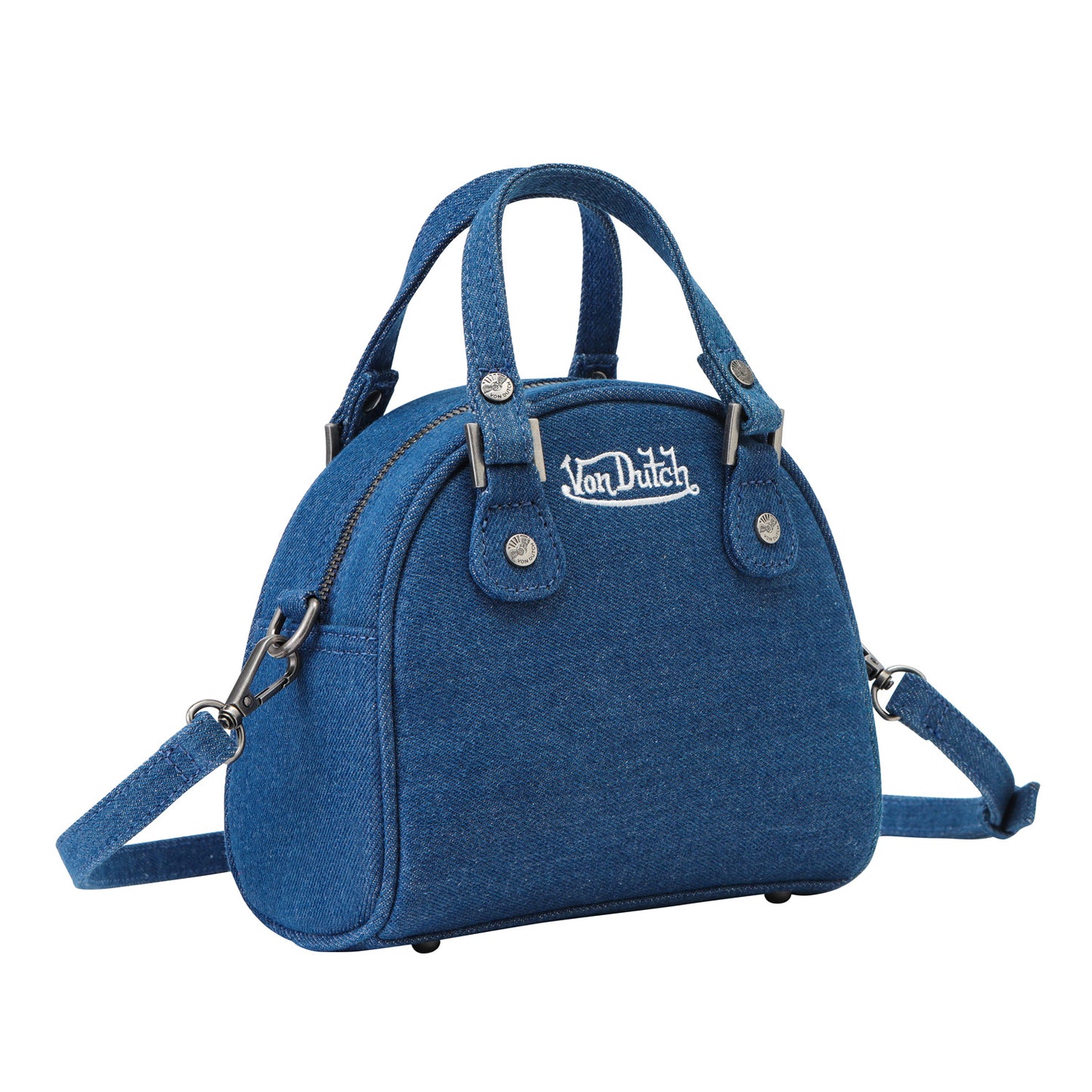 Denim Patch Bowling Bag - Dark Denim