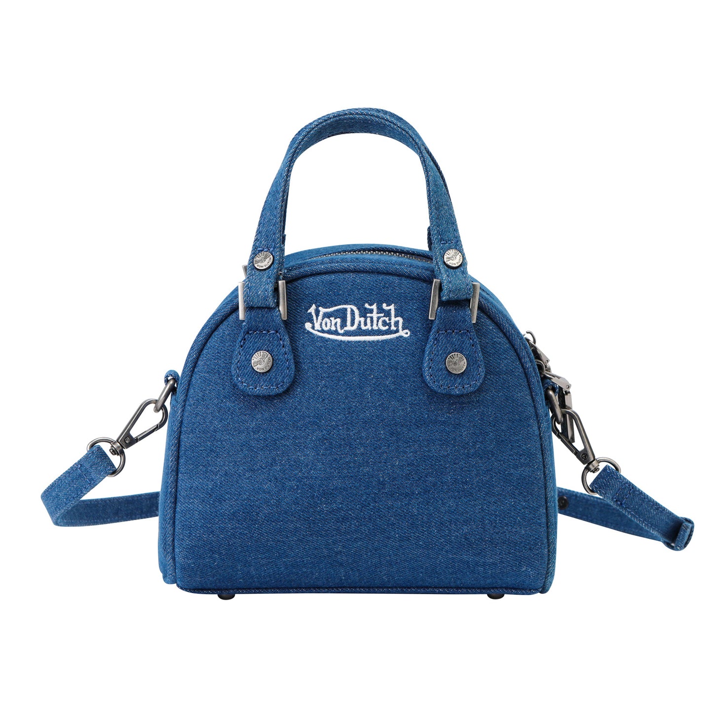 Denim Patch Bowling Bag - Dark Denim
