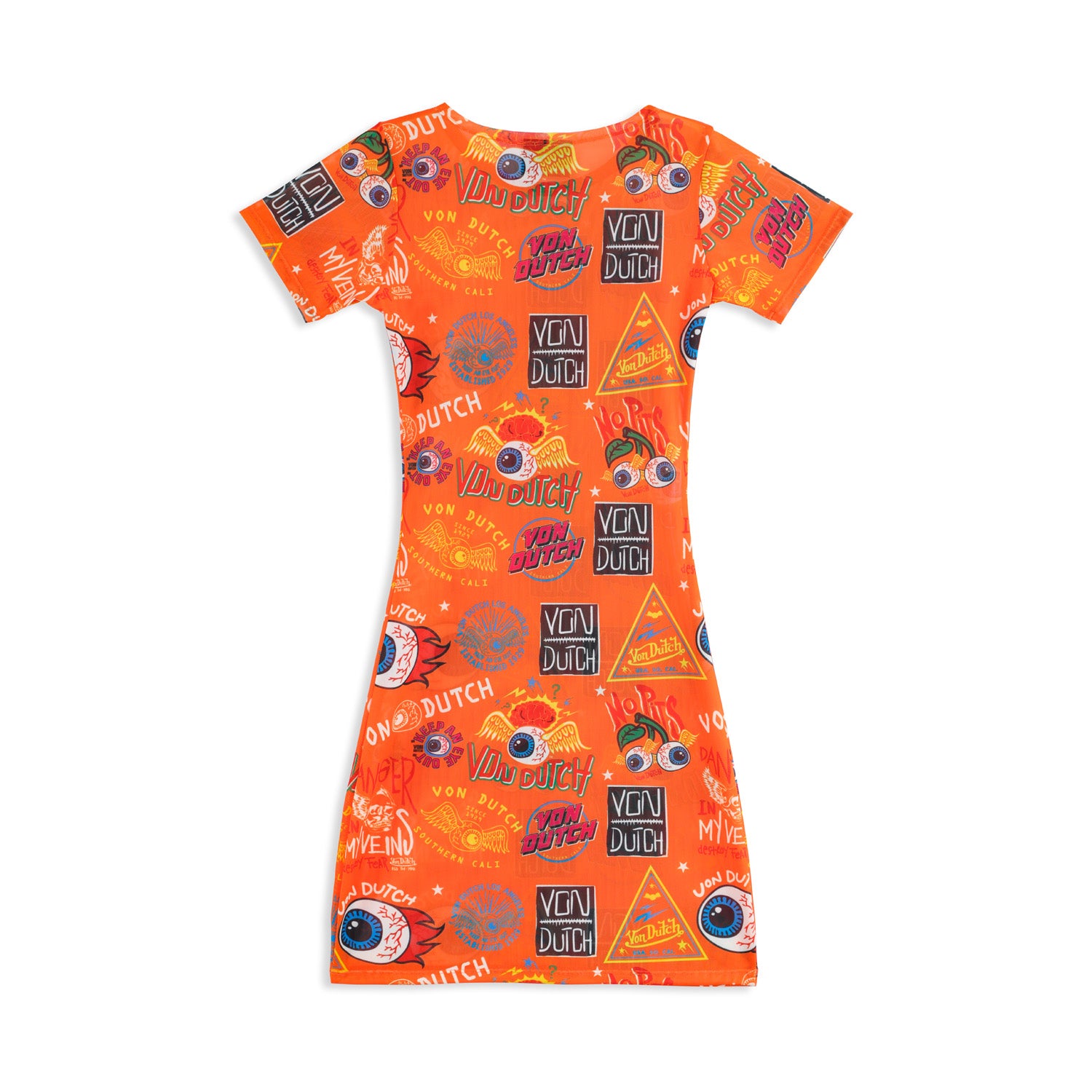 MESH COVER UP DRESS - ORANGE JAX | Von Dutch