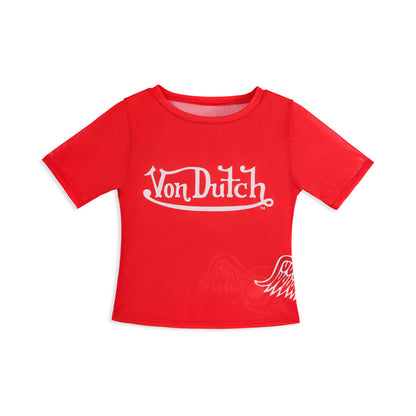 FLYING EYE SWIM TEE - RED
