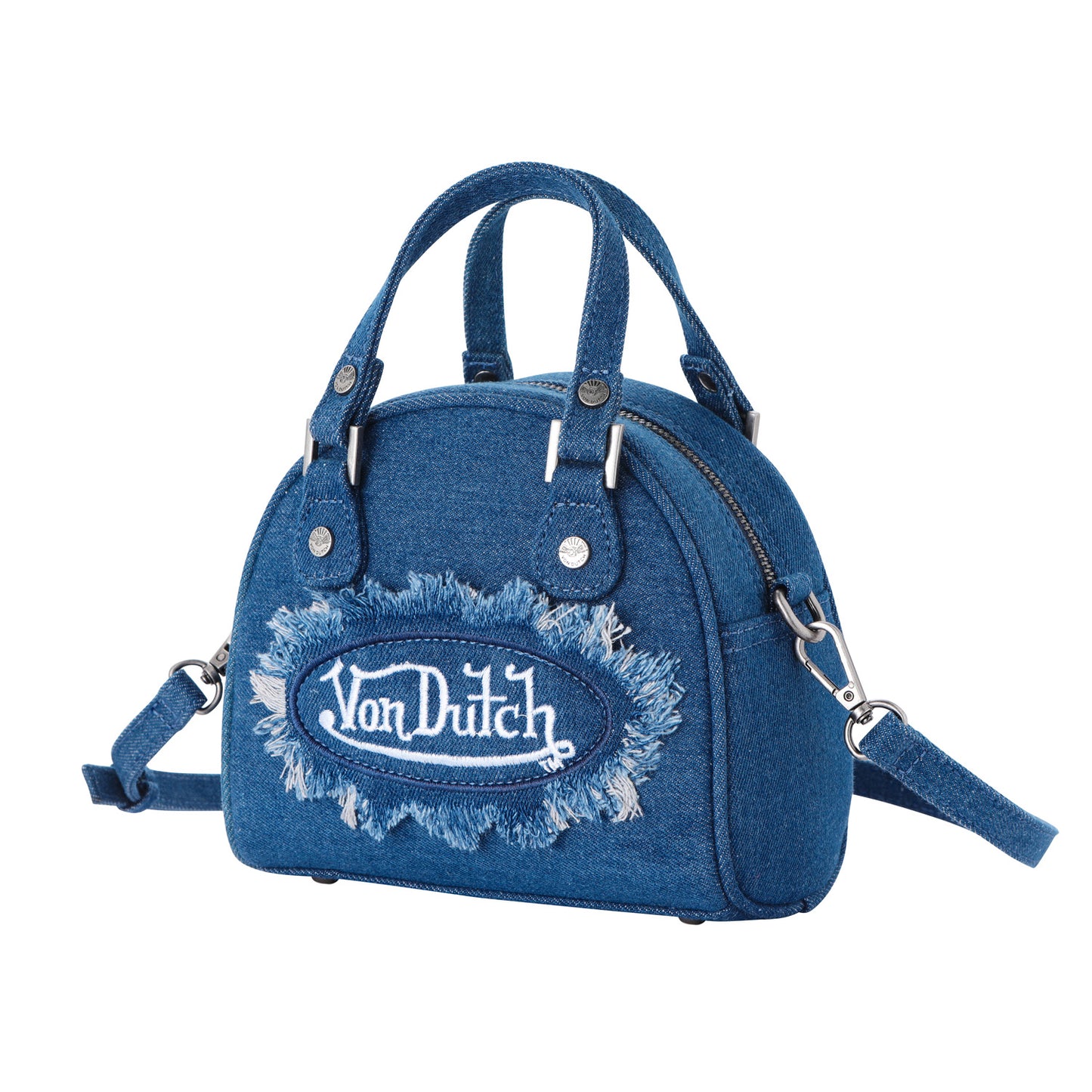 Denim Patch Bowling Bag - Dark Denim