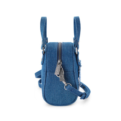 Denim Patch Bowling Bag - Dark Denim