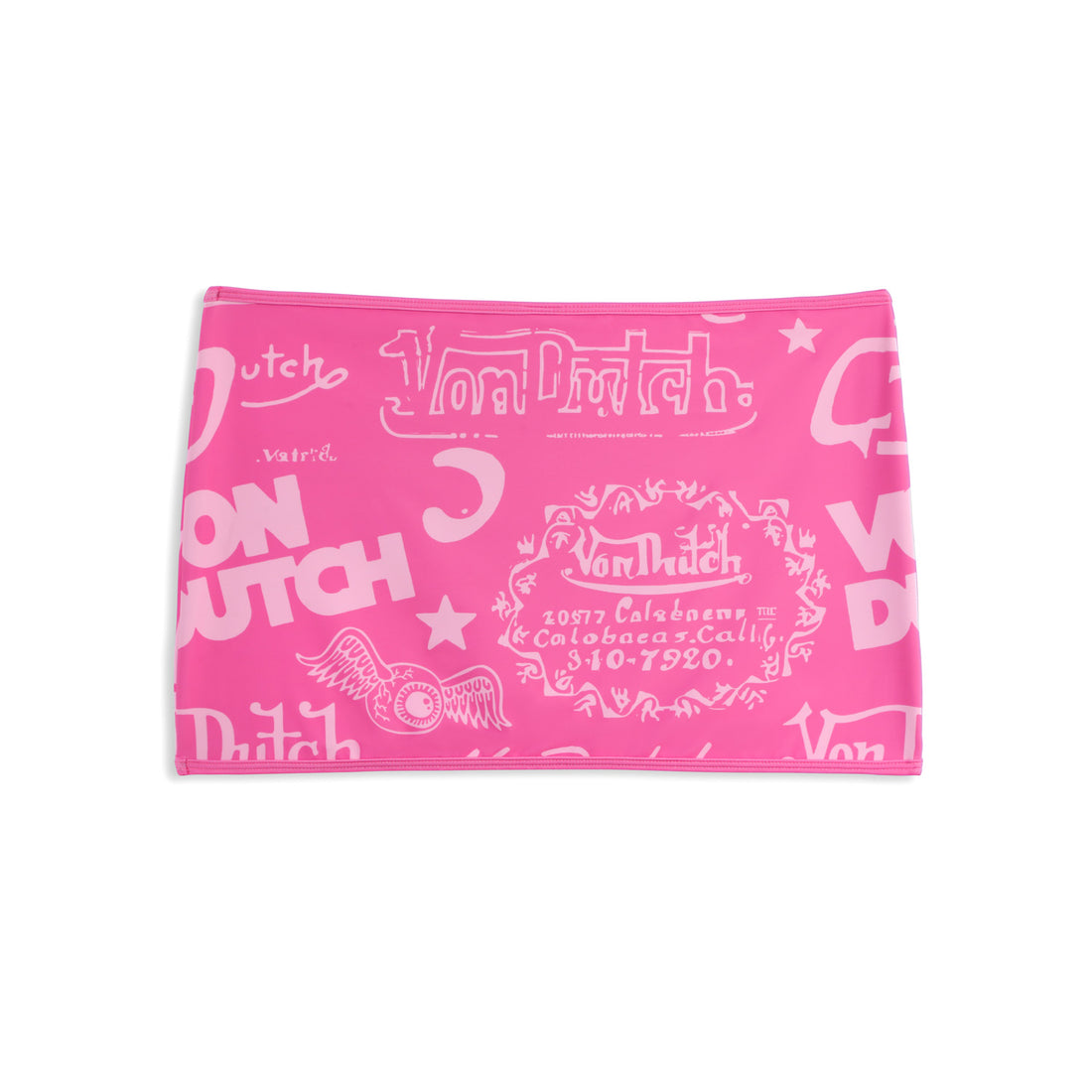 TUBE SKIRT - HOT PINK ALL OVER PRINT