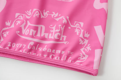TUBE SKIRT - HOT PINK ALL OVER PRINT